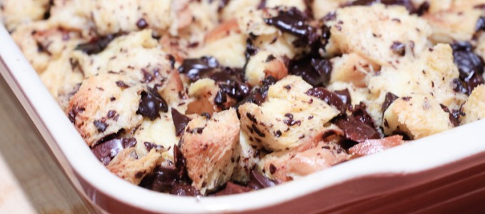 chocolate chunk bread pudding