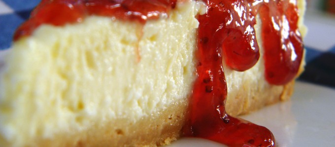 cheesecake vanille coulis fraises