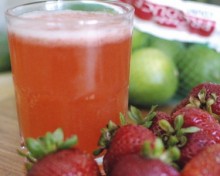 strawberry agua fresca cocktail