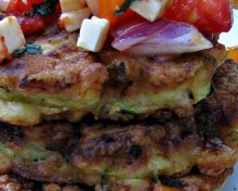 beignets courgette tomate feta