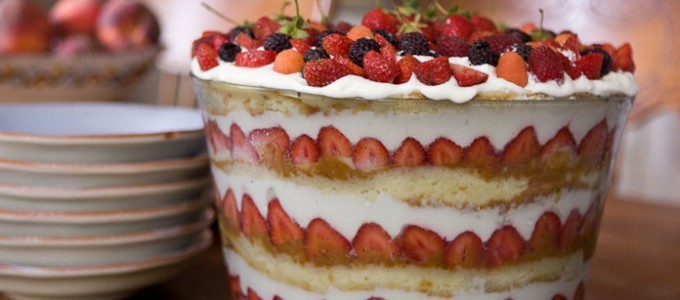 trifle fruits rouges