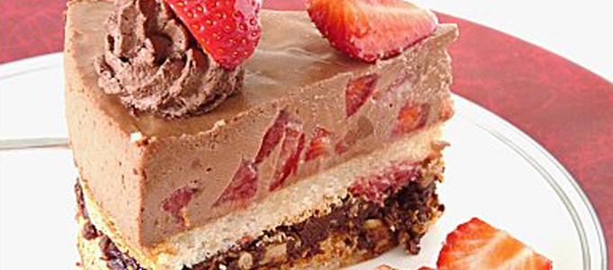 gateau fraises chocolat brunch