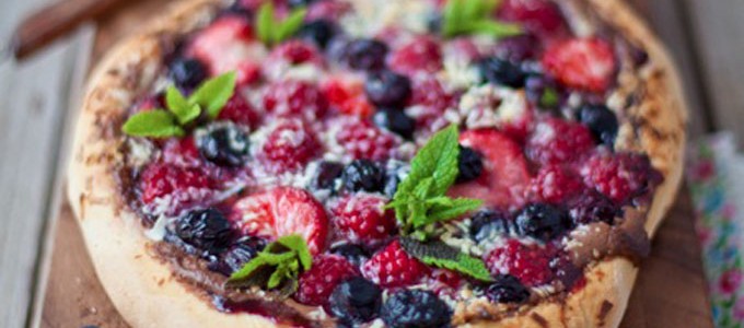 pizza fruits rouges nutella