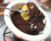 La fondue de chocolat