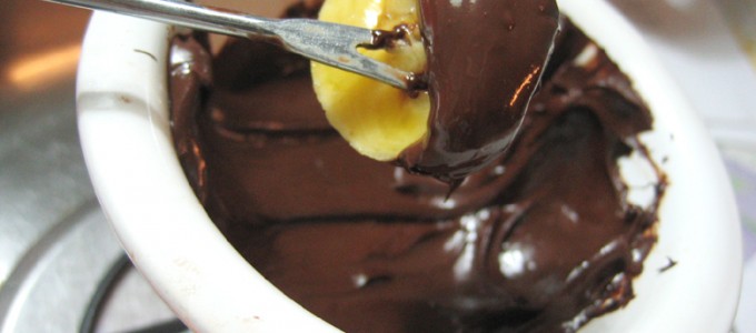 La fondue de chocolat